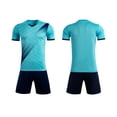 thumbnail image 3 of Babcutegg Boys' Short Sleeve Athletic Top and Elastic Waist Shorts Set – Soccer Training Sportswear for Active Play and Everyday Comfort Light Blue Size M, 3 of 7