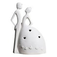thumbnail image 2 of jifeng Abstract Lover Statue Nordic creative Crafts for Desk White Wedding Dress, 2 of 9