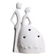 thumbnail image 2 of Figura de pareja abstracta, adorno de pareja, artesanías, pareja apasionada de cerámica nórdica. vestido de novia blanco, 2 of 9