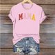 thumbnail image 4 of Camiseta Penkiiy Mama Mujer Carta de Mama Impresión Camiseta Día de la Madre Tops de manga corta XL Rosa, 4 of 5