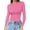 Long Sleeve-Blush, variant on Slim Fitted Long Sleeve Shirts for Women Crewneck Tees Tight Basic Tops