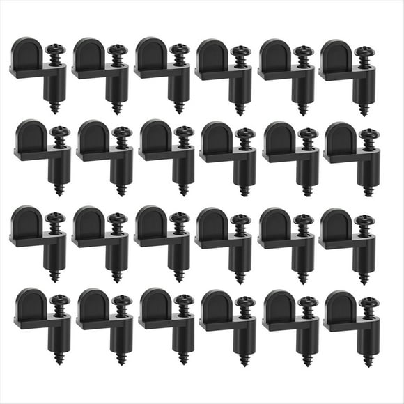 24 Pack 3/8inch Window Screen Clip with Screws Offset Window Clips for Fastens Winter Window Screens, Storm Window,24 Pack x 3/8 Inch Window Screen Clip with Screws,Black