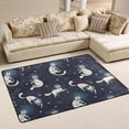 thumbnail image 2 of SKYSONIC Blue Cat Astronaut Lightweight Carpet Mats Area Soft Rugs Floor Mat Rug Decoration for Kids Room Living Room Bedroom 72 x 48 inches, 2 of 6