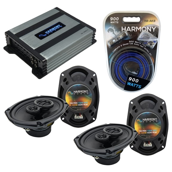 Dodge Avenger 2007-2014 Factory Speaker Upgrade Harmony (2) R69 & HA-A400.4 Amp