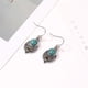 thumbnail image 4 of Pendientes para mujer, regalos para mujer, estilo bohemio europeo y de moda, pendientes de moda con colgante hueco de turquesa., 4 of 5