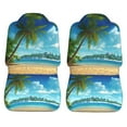 thumbnail image 5 of KAKALAD Summer Beach Palm Trees 01 Car Seat Covers Set Vehicle Front Seats Protector 2 Pcs, 5 of 9
