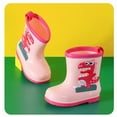 thumbnail image 4 of Fesfesfes Children's Printed Rain Boots Waterproof Non Slip Shoes for Toddlers and Kids Outdoor Rubber Boots for Home,Garden and Puddle Play(Pink,10-11 Years), 4 of 4