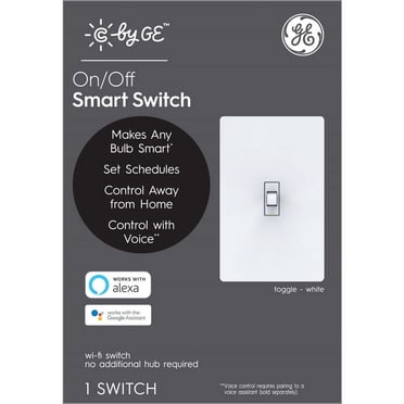 C by GE 93105376 5A 120V White Toggle Residential Light Switch