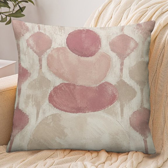 RKSupls 18x18 Inch Envelope Throw Pillow Cover, Abstract Stone Stack Soft Polyester Modern Farmhouse Decorative Cushion Case for Home Bedroom Living Room