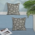 thumbnail image 3 of Christmas Pillow Covers 18x18 Set of 2, Christmas Decor Linen Pillowcase Winter Gray Snowflake Decoration Christmas Throw Pillows Winter Holiday Decor Outdoor Cushion Covers for Couch Home, 3 of 6