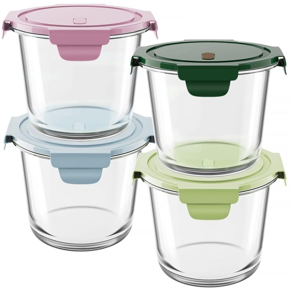 Recipientes de vidrio para preparación de comidas Freshmage, 3 tazas (700 ml), 8 unidades
