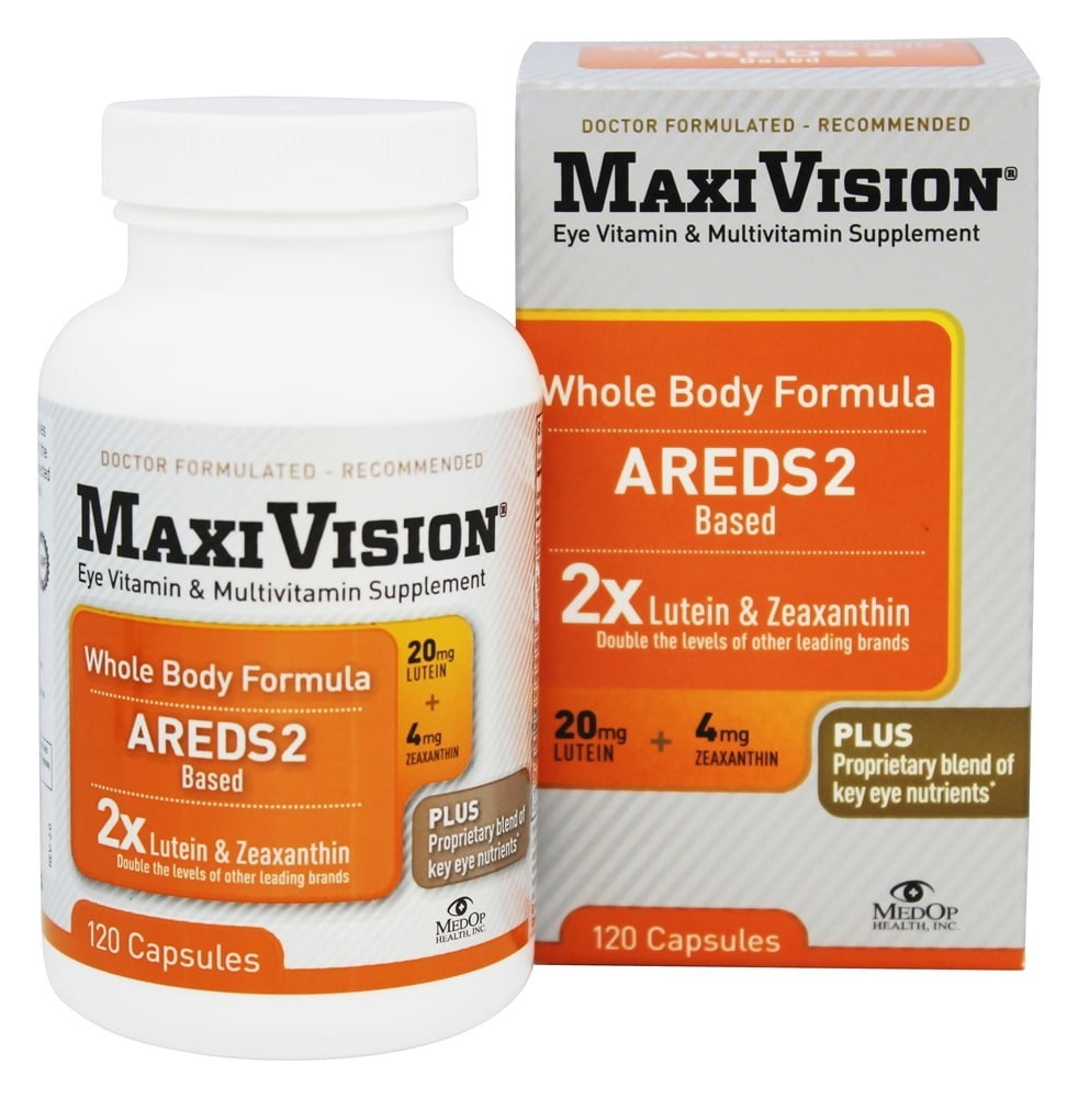 Maxi Vision Eye Vitamin & Multivitamin Supplement Capsules, 120 Count