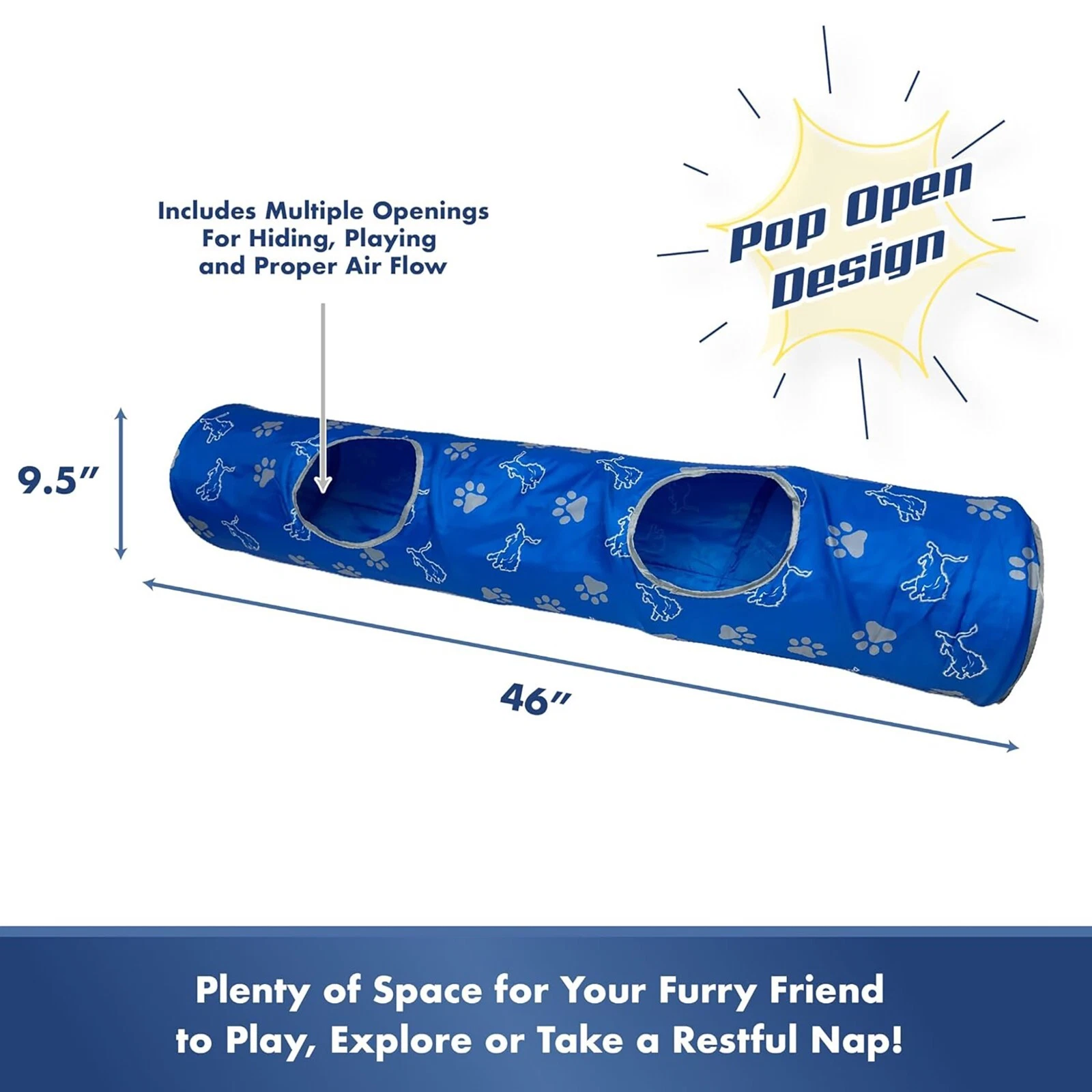 Pets First NFL Cat Tunnel Tube Toy & Plush Football Toy Filled with Catnip