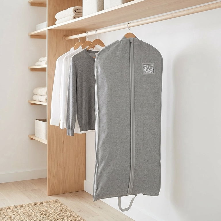 Better Homes & Gardens Hanging Garment Bag, 54" Gray photo 5