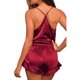 thumbnail image 5 of Txlixc Camisón de verano femenino de 2 piezas, chaleco de cuello V sin mangas + pijama corto Txlixc moda, 5 of 6