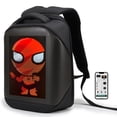 thumbnail image 1 of XQCK LED Backpack with App Control,16 Inch Cool DIY Pixel Art Animation Programmable Screen Laptop Backpack,Travel, Motorcycle Backpack, 1 of 7