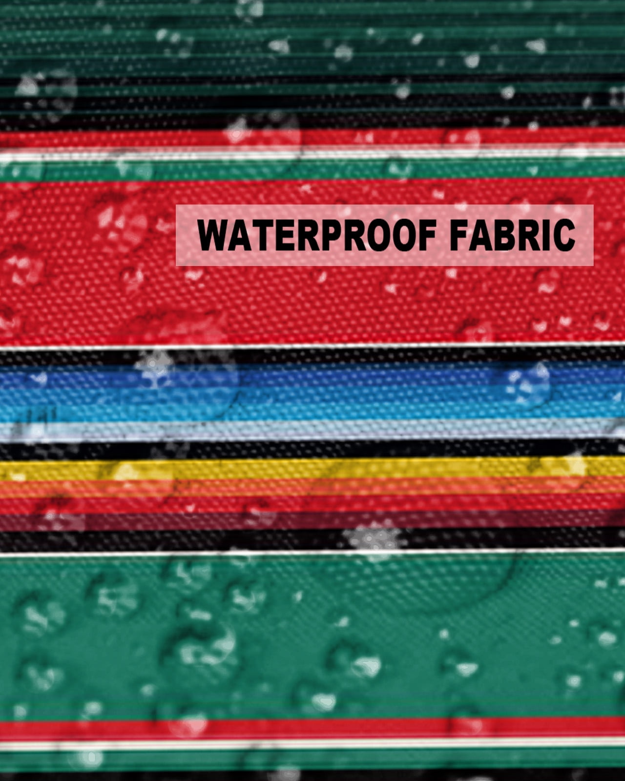 Pack of 2 Outdoor Pillow Covers, Colorful Mexican Stripes Green Red Blue Waterproof Square Throw Pillowcase Cushion Decorative Pillow Covers for Couch Patio Tent, 18x18 in