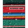 thumbnail image 5 of Pack of 2 Outdoor Pillow Covers, Colorful Mexican Stripes Green Red Blue Waterproof Square Throw Pillowcase Cushion Decorative Pillow Covers for Couch Patio Tent, 20x20 in, 5 of 6