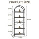 thumbnail image 3 of QinaQin Librero alto con arco, 5 repisas y estructura metálica, estante abierto para almacenamiento y exhibición en recámara, sala u oficina, 3 of 8