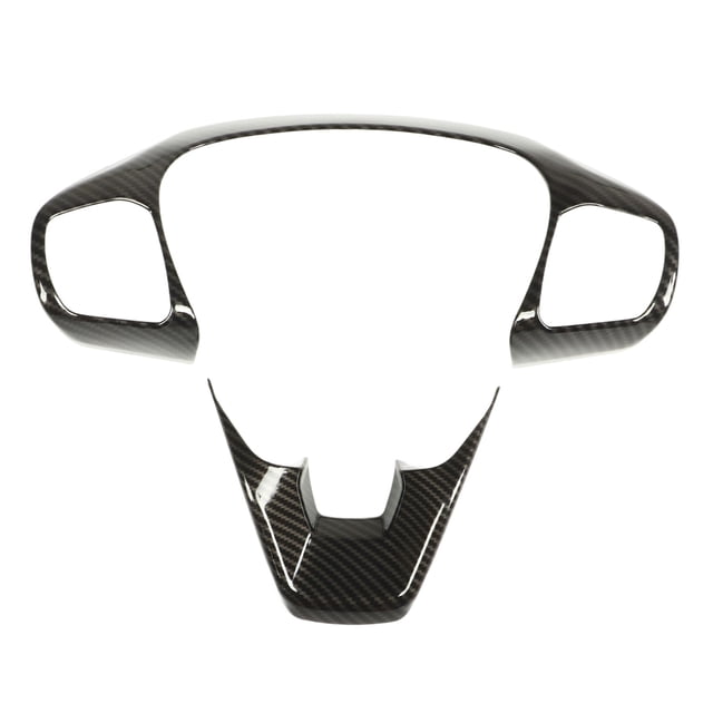 Embellecedor de volante de 2 uds., pegatina de panel de control estilo fibra de carbono de repuesto para Ford Bronco Sport (CX430) 2021 y posteriores