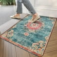 thumbnail image 3 of Bohemian Blue Ethnic Vintage Carpet Door Mat Welcome Door Mat for Front Door, Home Entrance, Yard, Floor, Patio, Non Slip Spring Summer Welcome Mat Indoor Outdoor Doormat 30"*17", 3 of 6