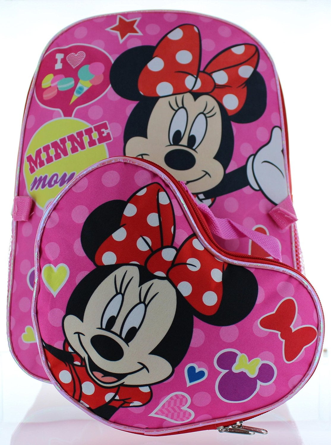 minnie mouse backpack and lunch bag