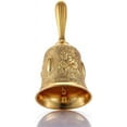 thumbnail image 6 of Super Loud Solid Brass Gold Hand Call Bell for Wedding, Seniors, Teacher, Dinner, Tibetan, Meditation, Gift, 6 of 8