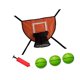 thumbnail image 5 of Juego de aro de baloncesto para trampolín, accesorios suaves para juego de baloncesto, fácil instalación para la mayoría de los trampolines Baloncesto verde, 5 of 8