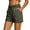 Army Green, variant on Women's Utility Shorts with Pockets, Casual Solid Color Elastic Waist Twill Shorts, Summer Lightweight Everyday Cuffed Hem Chino Basic Shorts