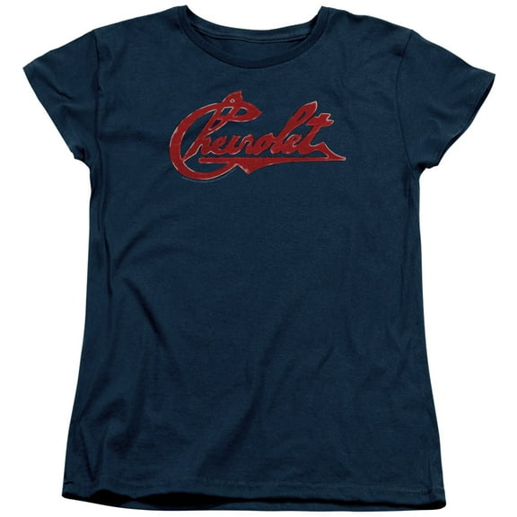 Chevrolet Chevrolet Script Distressed S/S Women's T-Shirt Navy