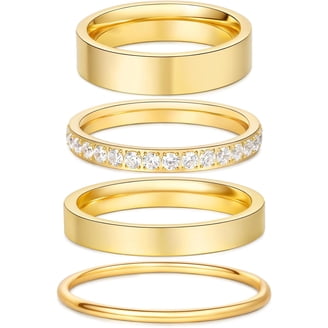 14K Gold Plated Cubic Zirconia Crossover Chunky Eternity  display picture 1