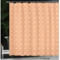thumbnail image 3 of Ambesonne Pastel Shower Curtain, Diagonal Squares and Stripes, 69"Wx70"L, Dark Peach and Salmon, 3 of 4