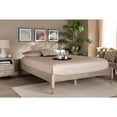 thumbnail image 3 of Baxton Studio Laure Mid-Century Wood Platform King Bed in White Oak, 3 of 19