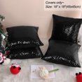 thumbnail image 5 of Unique Bargains 4 Pack Sequins Decorative Throw Pillow Cover 18" x 18" Black, 5 of 8