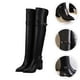 thumbnail image 4 of WORGEOUS 1 par de botas de mujer Otoño Invierno Botas altas hasta el muslo Botas gruesas de tacón alto para mujer, 4 of 7