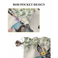 thumbnail image 6 of Animals Flowers 2 Panel Kitchen Curtains for Small Windows, Weeping Spring Floral Elegant Pastoral Rustic Bathroom Tier Curtain, Short Window Treatment for Bedroom/Living Room 55"x24", 6 of 6