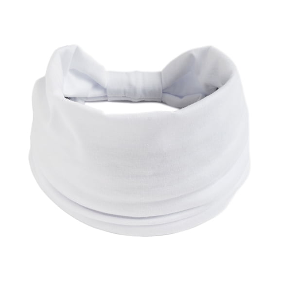 Zhuge Diadema elástica con lazo para yoga para mujer, banda para el cabello anudada, turbante (blanco)