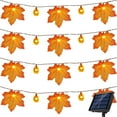 thumbnail image 2 of PYYNA-Fall Decor Solar Pumpkin Maple Leaf String Lights Outdoor, 50LED 30ft Fall Garland with Lights Waterproof Pumpkin Lights for Thanksgiving Halloween Autumn Door Porch Home Garden Decorations, 2 of 4