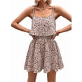 thumbnail image 3 of Women'S Summer Floral Rompers Square Neck Ruffle Sleeveless Flowy Shorts Jumpsuits Vacation Outfits Colorful XL, 3 of 9