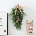 thumbnail image 2 of Honmine Artificial Christmas Teardrop, Christmas Wreaths for Decorating Outdoor, Hanging Vintage Bell Velvet Bow Swag Decorations for Front Door Outdoor Indoor Wall Xmas Home Decor, 2 of 6