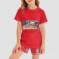 thumbnail image 3 of HCNTES Baby Boys Girls Independence Day Short Sleeved Two piece Set With Cute Cartoon Pattern Kids Girl Boy Spring Summer Outfit 2T 3T 4T 5T(H03-Red,6-7 Years), 3 of 7
