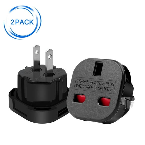 Strhowill 2 pcs UK to US Travel switch socket，hongkong uk 3 holes to US 1-15R 2 pin Plug Socket AC Power Charger Adapter Converter，American US plug 2 pins can be turned，AUS 2 PIN plug to uk socket