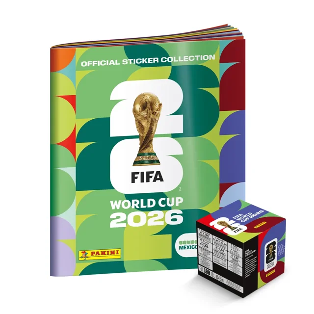 Kit Álbum Panini Pasta Blanda + Caja con 100 Sobres Mundial FIFA 2026