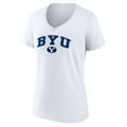 thumbnail image 2 of Women's White BYU Cougars Campus V-Neck T-Shirt, 2 of 3