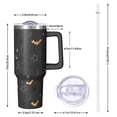 thumbnail image 2 of Halloween Bats and Stars Pattern Tumbler with Handle and Lid,40oz Double Wall Vacuum Insulated Tumbler,Cups Gift for Women and Men, 2 of 7