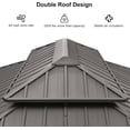 thumbnail image 5 of PURPLE LEAF 12' x 20' Outdoor Hardtop Gazebo with Double Roof Metal Gazebo,Light Gray, 5 of 18