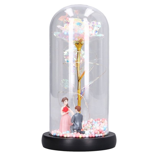 Luz de noche rosa, regalo romántico hecho a mano colorido para el día de San Valentín exquisito para la decoración de la sala de estar para la boda para la novia LYUMO Soportes