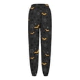 thumbnail image 5 of Xmyrz Halloween Womens Pants Pumpkin Ghost Bat Elasticity Tapered Printed Lace Up Winter Sweatpants Lounge Pants Casual Trouser, 5 of 5