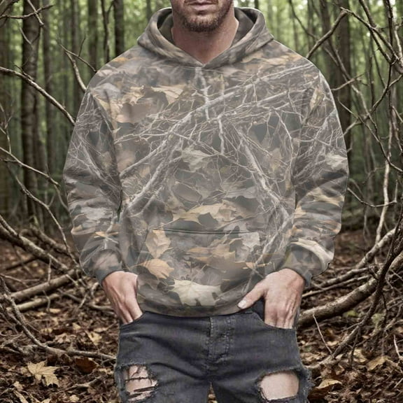 Camo Hoodies for Women Maple Leaf Hoodie Coats with Pockets Long Sleeve Hooded Sweatshirts Coat Oversized Jakcets Fashion Pullover Trendy Tops Camouflage Shirts