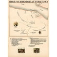 thumbnail image 2 of Vintage Maps 11x14 Black Modern Framed Museum Art Print Titled - Siege and Surrender at Yorktown, 2 of 4